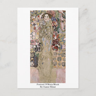 Postal Retrato De Maria Munk Por Gustav Klimt
