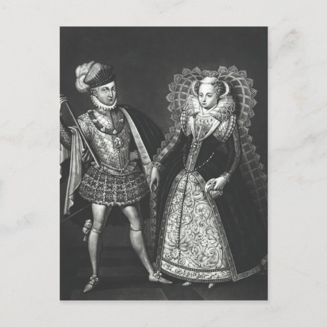 Postal Retrato de María Reina de Escocia (Anverso)