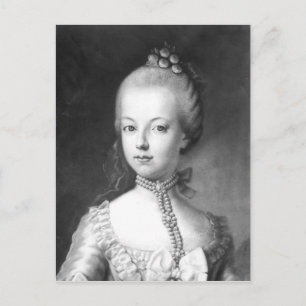 Postal Retrato de Marie-Antoinette de Habsburgo