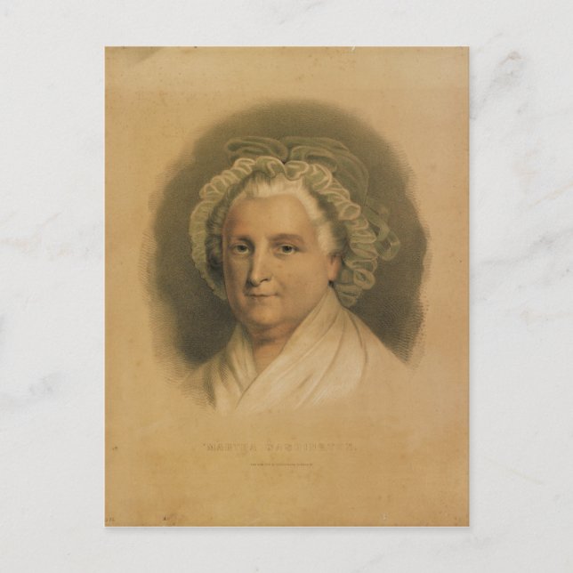 Postal Retrato de Martha Washington de Ives (Anverso)
