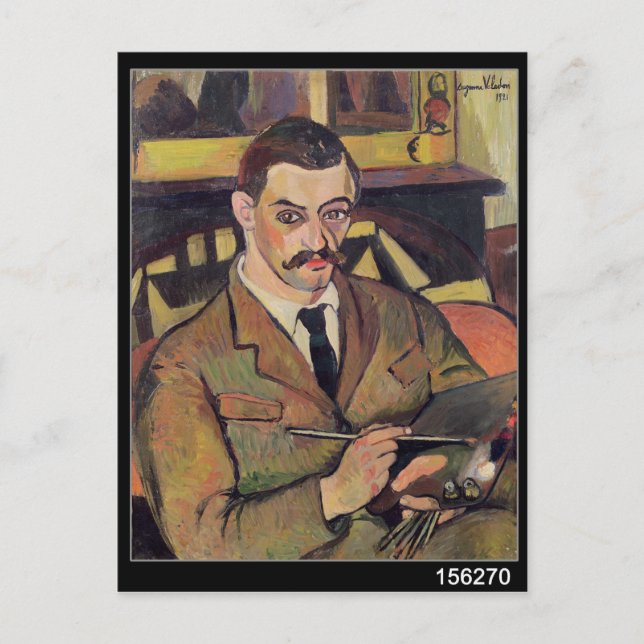 Postal Retrato de Maurice Utrillo 1921 (Anverso)