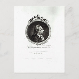 Postal Retrato de Medallón de Giacomo Casanova, 63 años