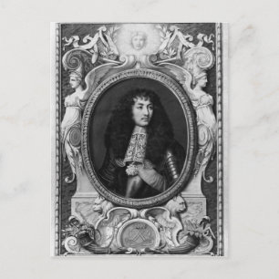 Postal Retrato de Medallón de Luis XIV