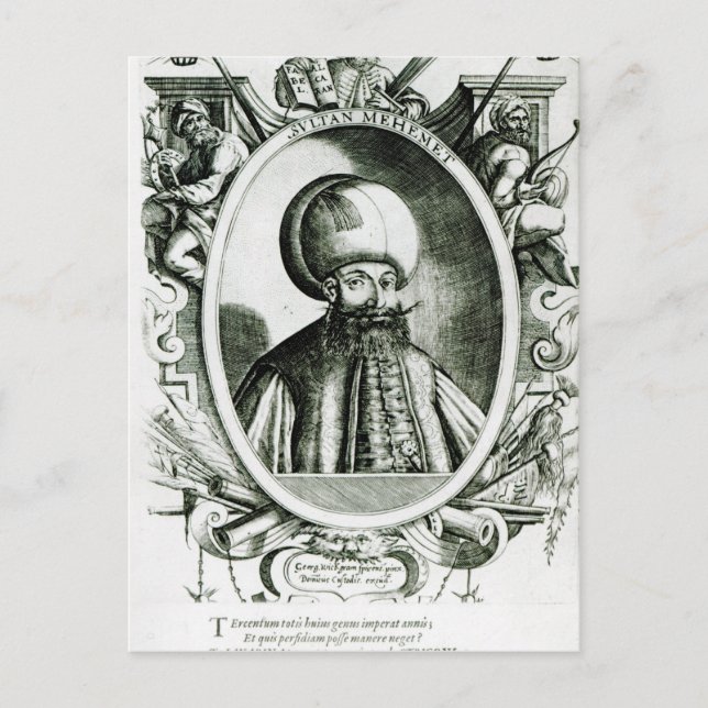 Postal Retrato de Mehmet III (Anverso)