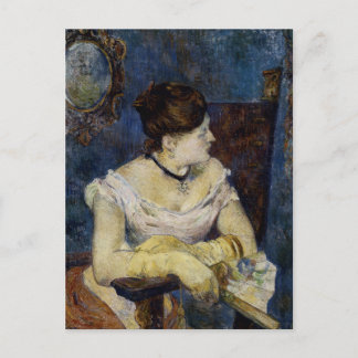 Postal Retrato de Mette Gaugin, la esposa de los artistas