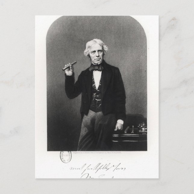 Postal Retrato de Michael Faraday (Anverso)