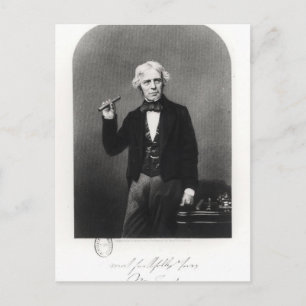 Postal Retrato de Michael Faraday