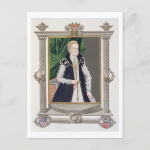 Postal Retrato de mijo cocinero, lady Burghley de 'Mem