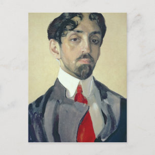 Postal Retrato de Mikhail Kuzmin , 1909