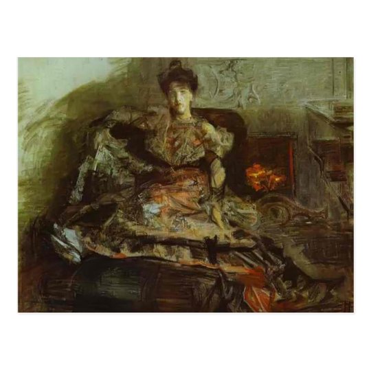 Postal Retrato de Mikhail Vrubel- de Nadezhda Zabela