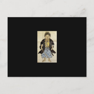 Postal Retrato de Miyamoto Musashi como niño, periodo Edo