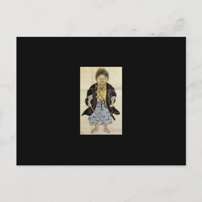 Postal Retrato de Miyamoto Musashi como niño, periodo Edo (Anverso)