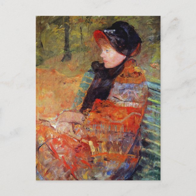 Postal Retrato de Mlle C. Lydia Cassatt por Mary Cassatt (Anverso)