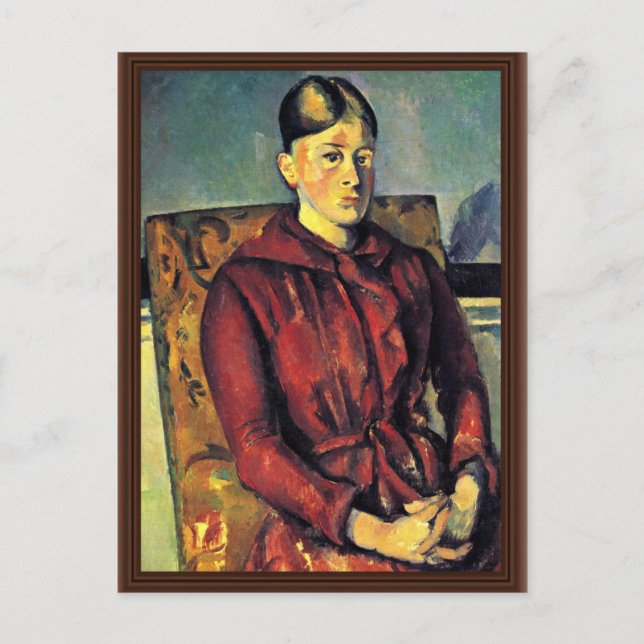 Postal Retrato De Mme Cézanne En Un Sillón Amarillo, (Anverso)