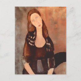 Postal Retrato de Modigliani de Jeanne Hebuterne
