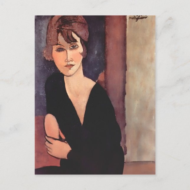 Postal Retrato de Modigliani de Madame Reynouard (Anverso)