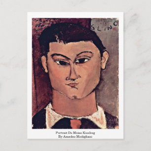 Postal Retrato De Moise Kiesling Por Amedeo Modigliani
