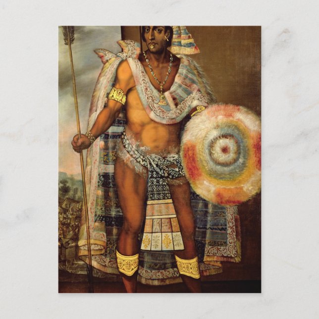 Postal Retrato de Montezuma II (Anverso)