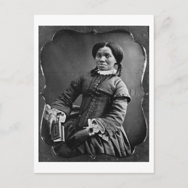 Postal Retrato de mujer afroamericana ~ 1850 (Anverso)