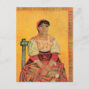 Postal Retrato de mujer italiana de Vincent van Gogh