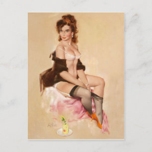 Postal Retrato de mujer joven