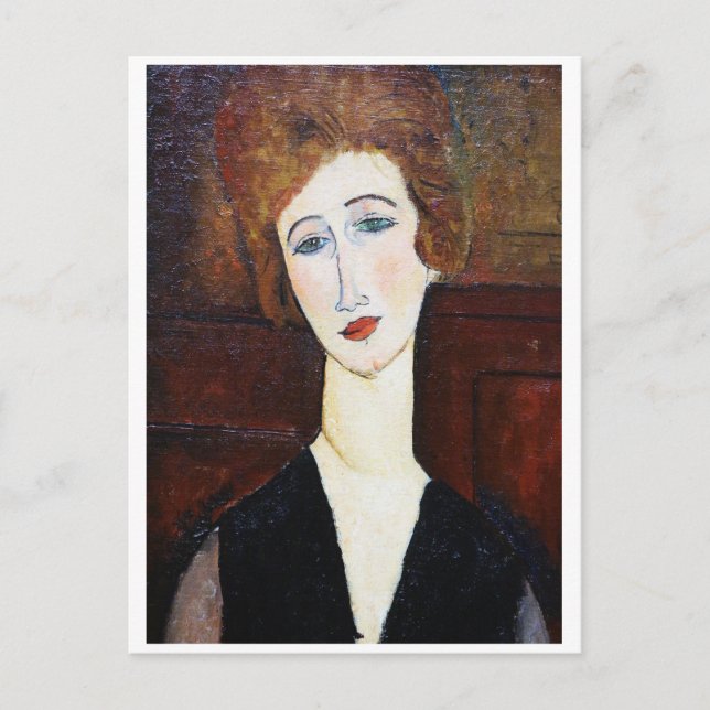 Postal Retrato de mujer, Modigliani (Anverso)