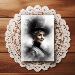 Postal Retrato de mujer victoriana misteriosa Arte