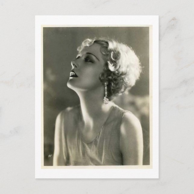 Postal Retrato de mujer vintage (Anverso)