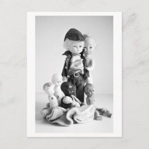Postal Retrato de muñeca - Familia de muñecas antiguas