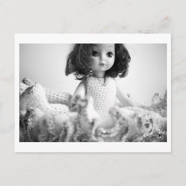 Postal Retrato de muñeca - Muñeca de moda (Anverso)