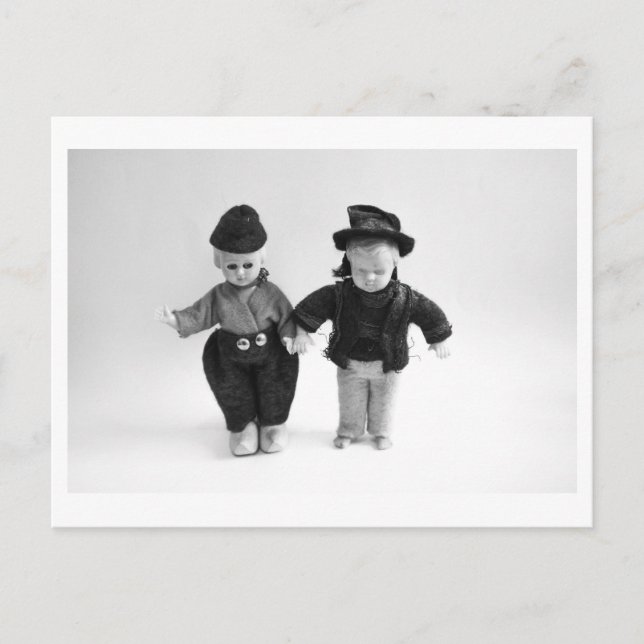 Postal Retrato de muñeca - Muñecas saltarinas (Anverso)