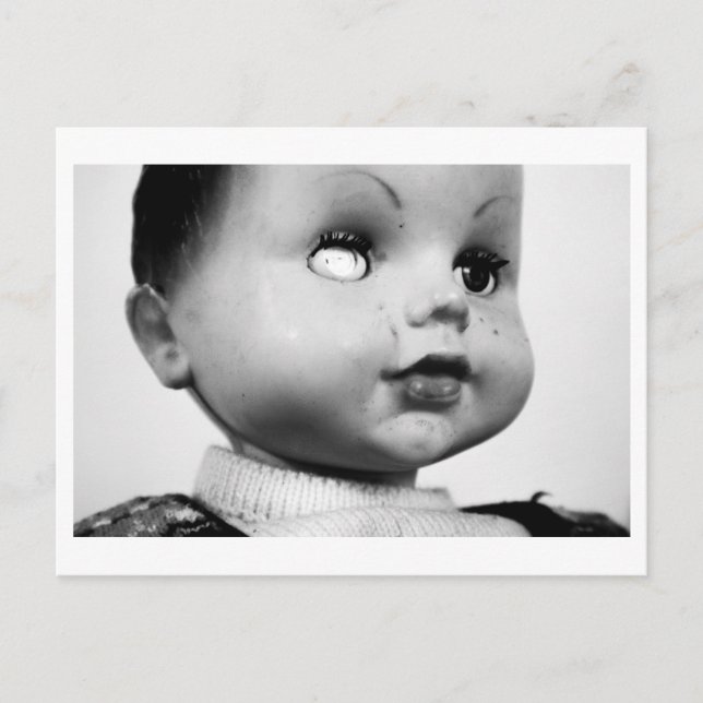 Postal Retrato de muñeca - Un ojo (Anverso)