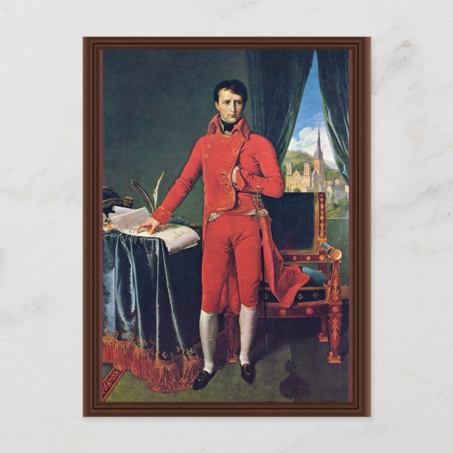 Postal Retrato De Napoleón Bonaparte Como Primer Cónsul,  (Anverso)