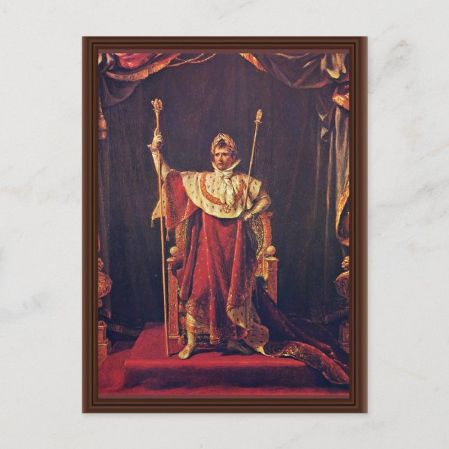 Postal Retrato De Napoleón En Robos Imperiales De David J (Anverso)