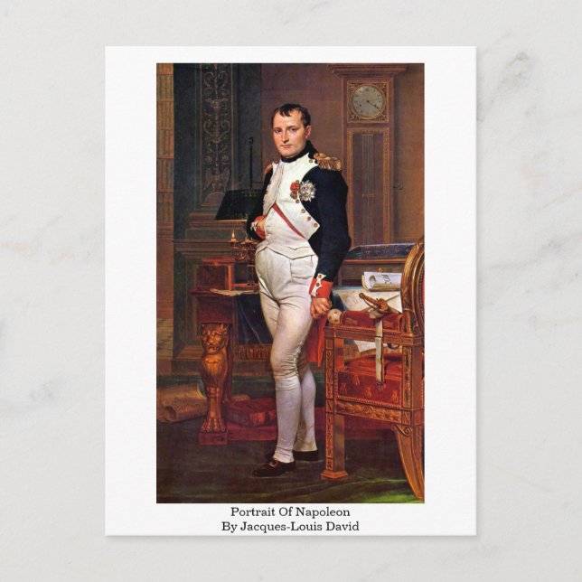 Postal Retrato De Napoleón Por Jacques-Louis David (Anverso)
