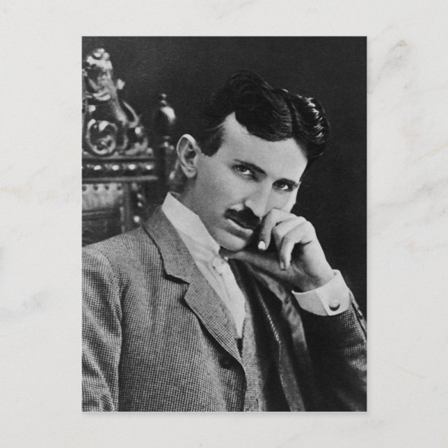 Postal Retrato de Nikola Tesla (Anverso)