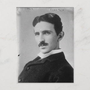 Postal Retrato de Nikola Tesla