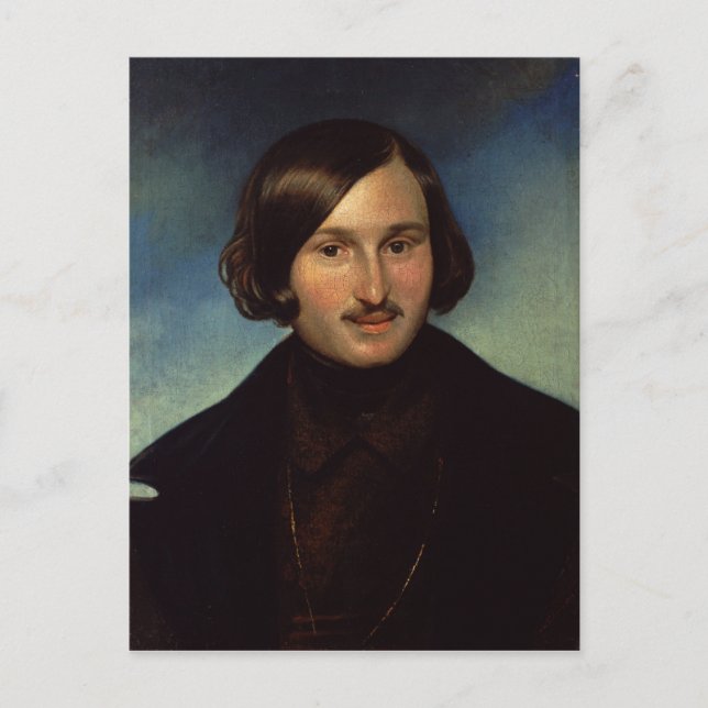 Postal Retrato de Nikolay Gogol, 1841 (Anverso)