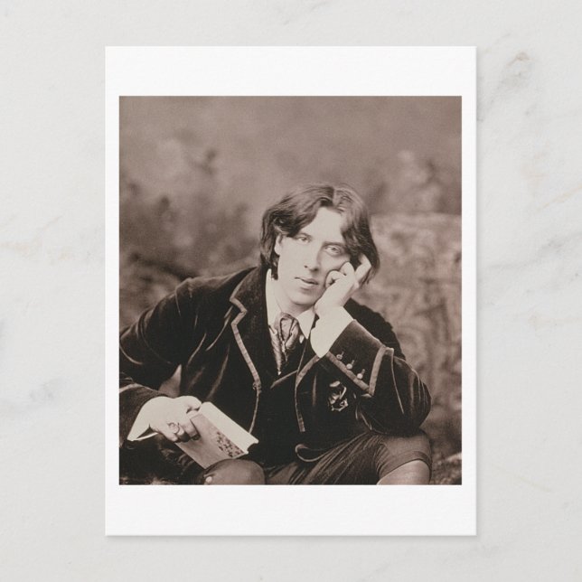 Postal Retrato de Oscar Wilde (1854-1900), 1882 (de w/w p (Anverso)