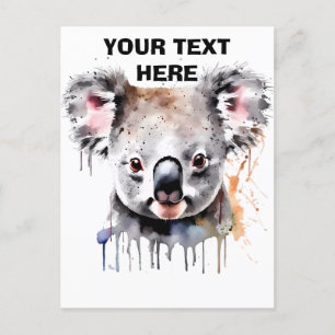 Postal Retrato de oso koala