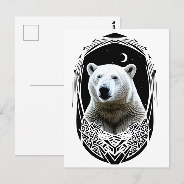 Postal Retrato de oso polar (Anverso / Reverso)