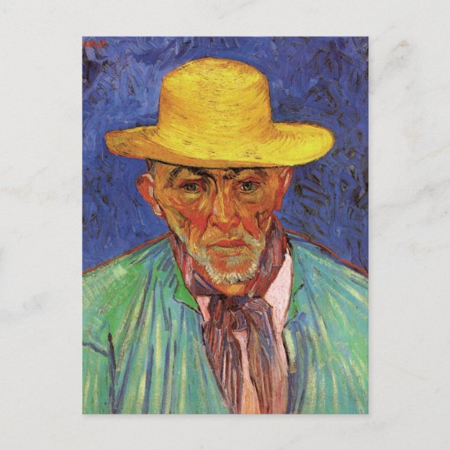 Postal Retrato de Patience Escalier por Vincent van Gogh (Anverso)