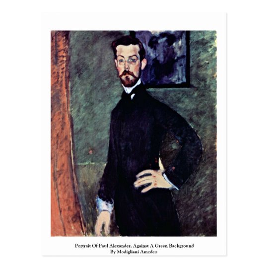 Postal Retrato de Paul Alexander de Modigliani Amedeo