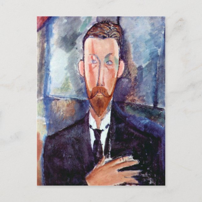 Postal Retrato de Paul Alexanders de Amedeo Modigliani (Anverso)