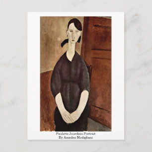 Postal Retrato De Paulette Jourdain Por Amedeo Modigliani