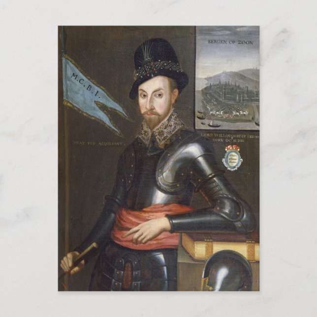 Postal Retrato de Peregrine Bertie (Anverso)