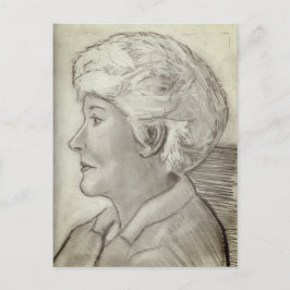 Postal Retrato de perfil de mamá (dibujo ICC 2004/2005)