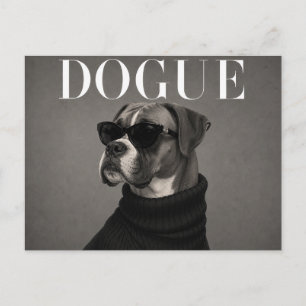 Postal Retrato de perro boxer de lujo