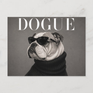 Postal Retrato de perro Bulldog Inglés de lujo