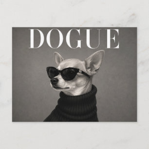 Postal Retrato de perro Chihuahua de lujo